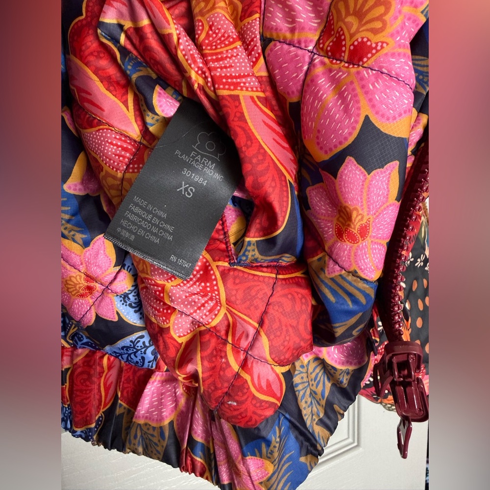Farm Rio | Toucanfly Reversible Quilted Floral Bouclé Jacket | Sz XS - Picture 7 of 14